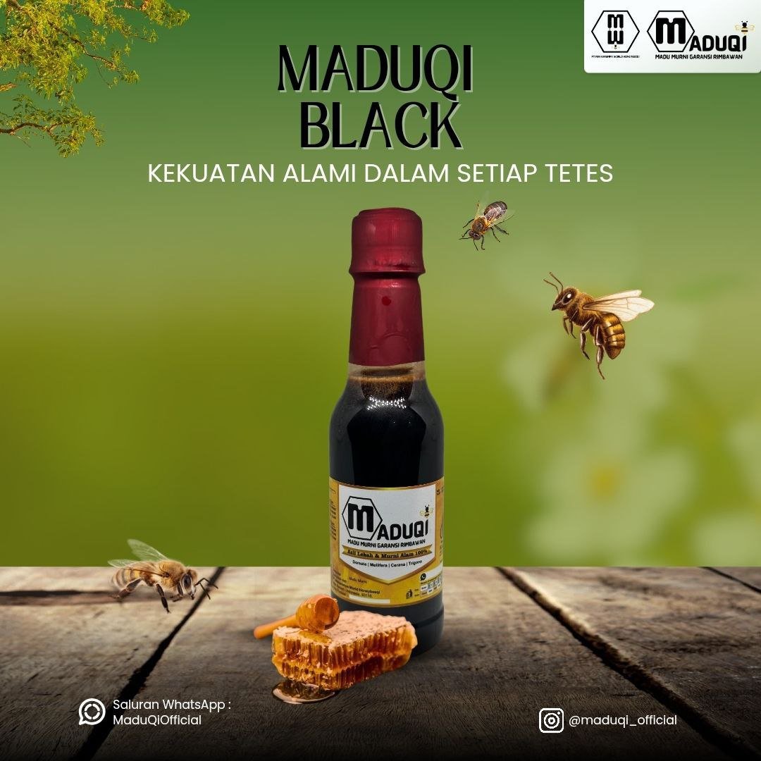 🖤 MaduQi Black – Madu Hitam Premium dengan Sensasi Rasa Manis-Asam & Segudang Manfaat