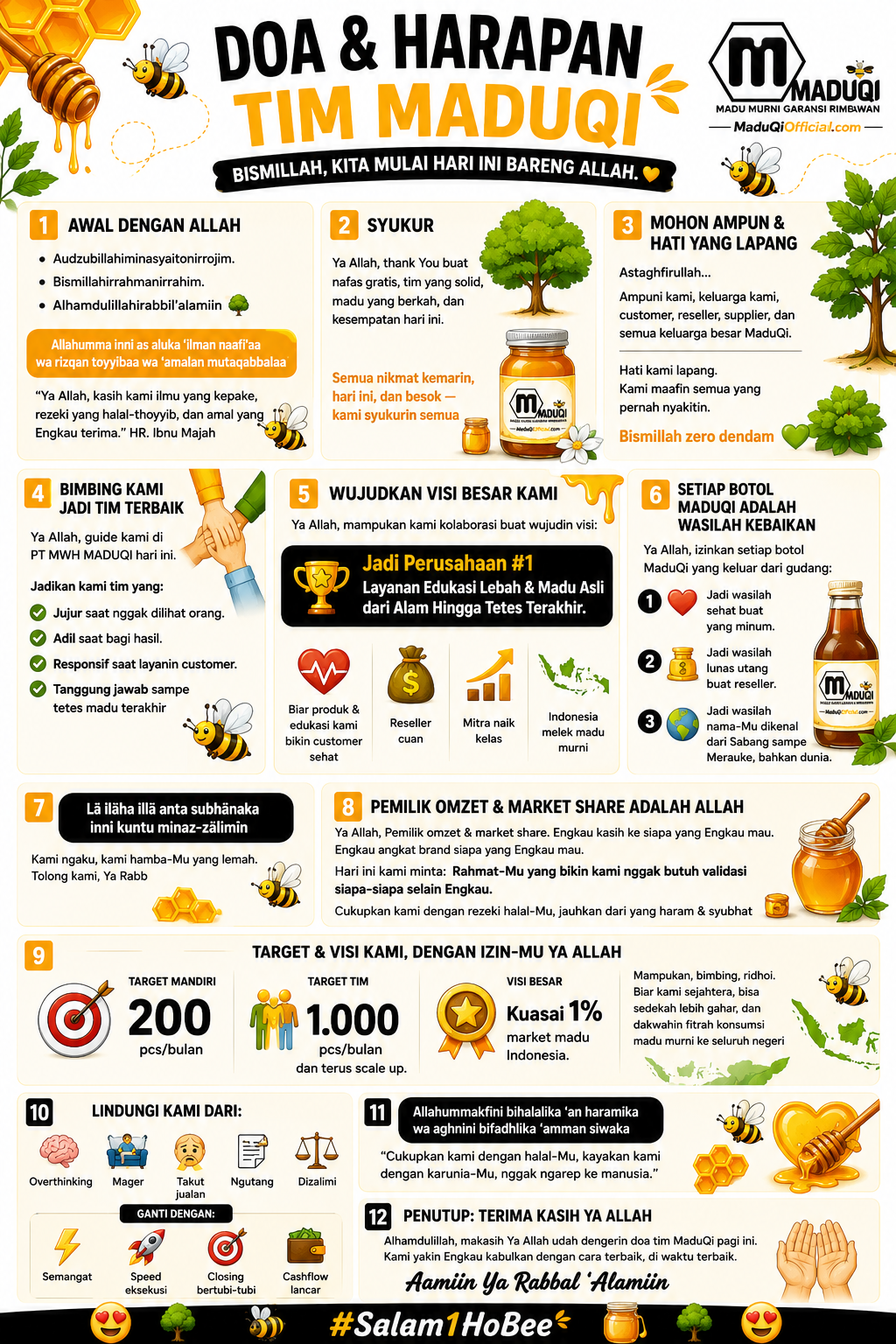 DOA PAGI PT MAKKARUMPA WORLD HONEYBEEQI - MADUQI
